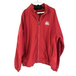 Golf Jacket Ahead Full Zip LG Skins Game Extreme Weather‎ Large Vintage Red